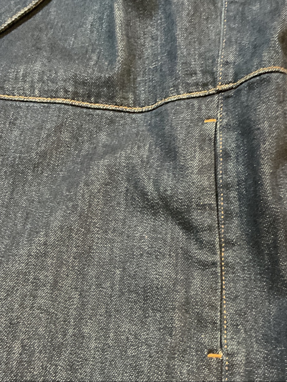 Chico's Casual Dark Blue Denim Tailored Blazer Jacket; long sleeves - Picture 5 of 5